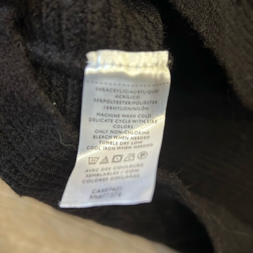 Ann Taylor Black Sweater with Ribbed Texture and Relaxed Fit - Picture 3 of 3